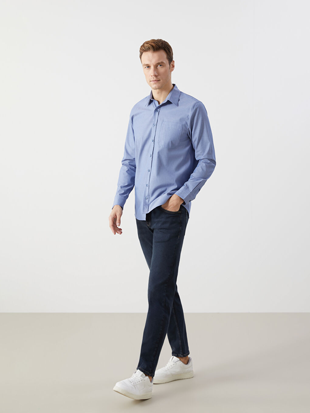 İndigo Standart Fit Erkek Gömlek EG174-1