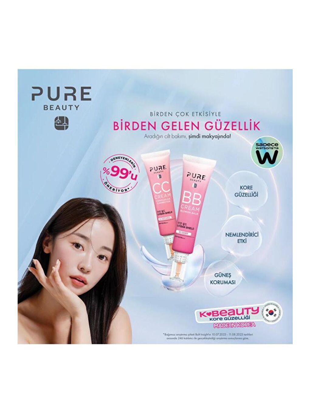 Pure Beauty Bb Cream Spf50 Pa Ivory Gözenek Ve Leke Azaltıcı - 2