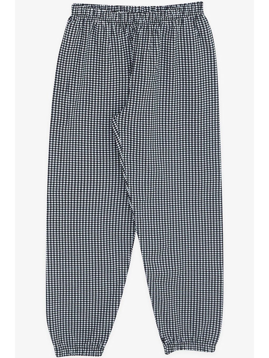 Erkek Pijama Takımı Pötikare Desenli Siyah (6 Yaş)-3