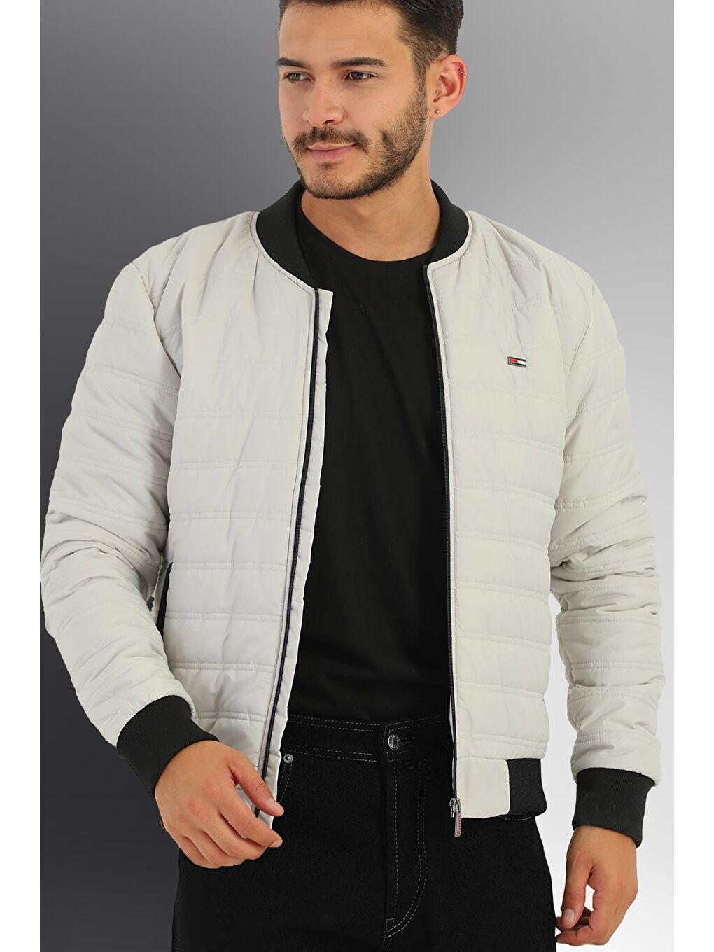 Bej Erkek Su ve Rüzgara Dayanıklı Kolej Yaka Mont M-70