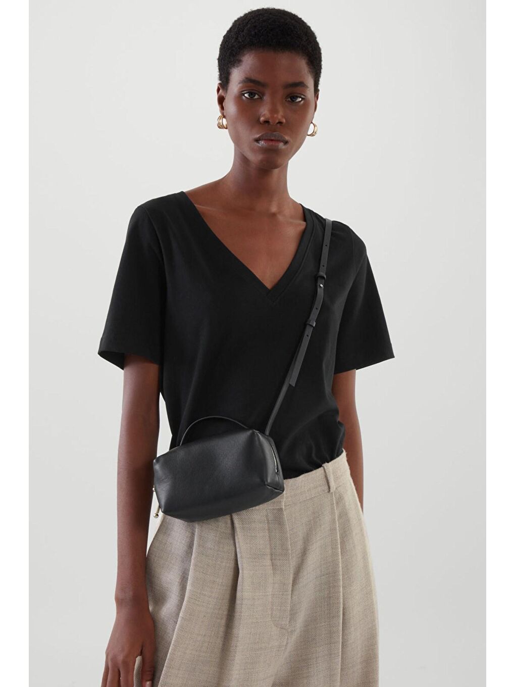 Siyah Yanı Yırtık Tişört MG1414-3