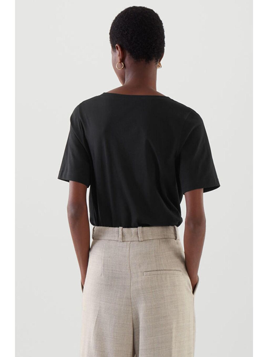 Siyah Yanı Yırtık Tişört MG1414-4