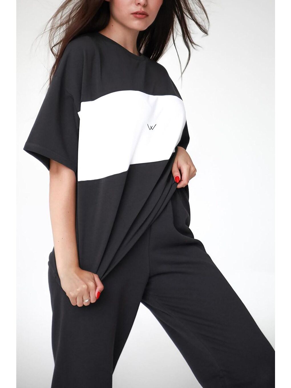 Siyah Nakışlı Tişört Mg1421-3