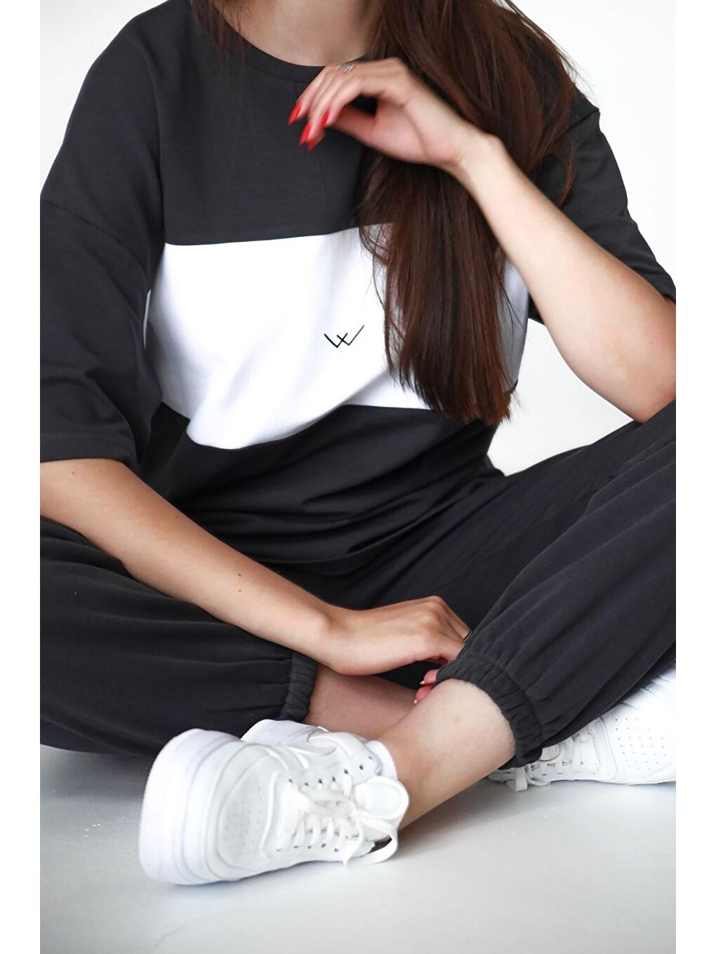 Siyah Nakışlı Tişört Mg1421-4