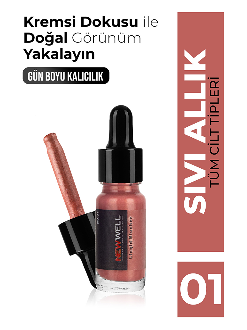 New Well Pembe Sıvı Allık (Sedefli) No:01