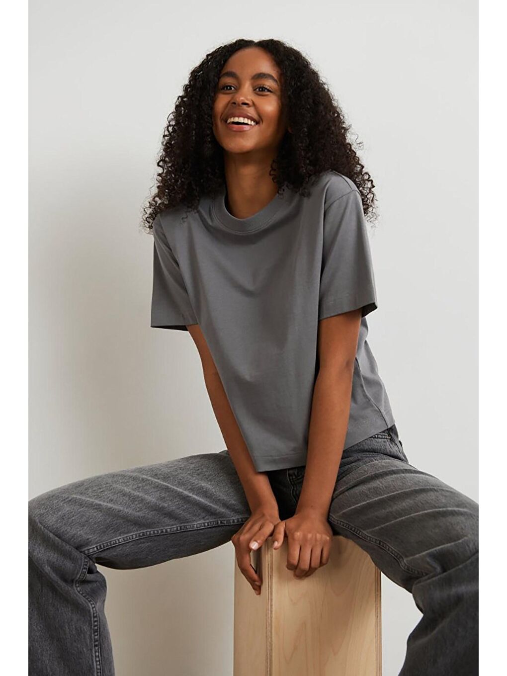 Gri Füme Tişört Mg1284