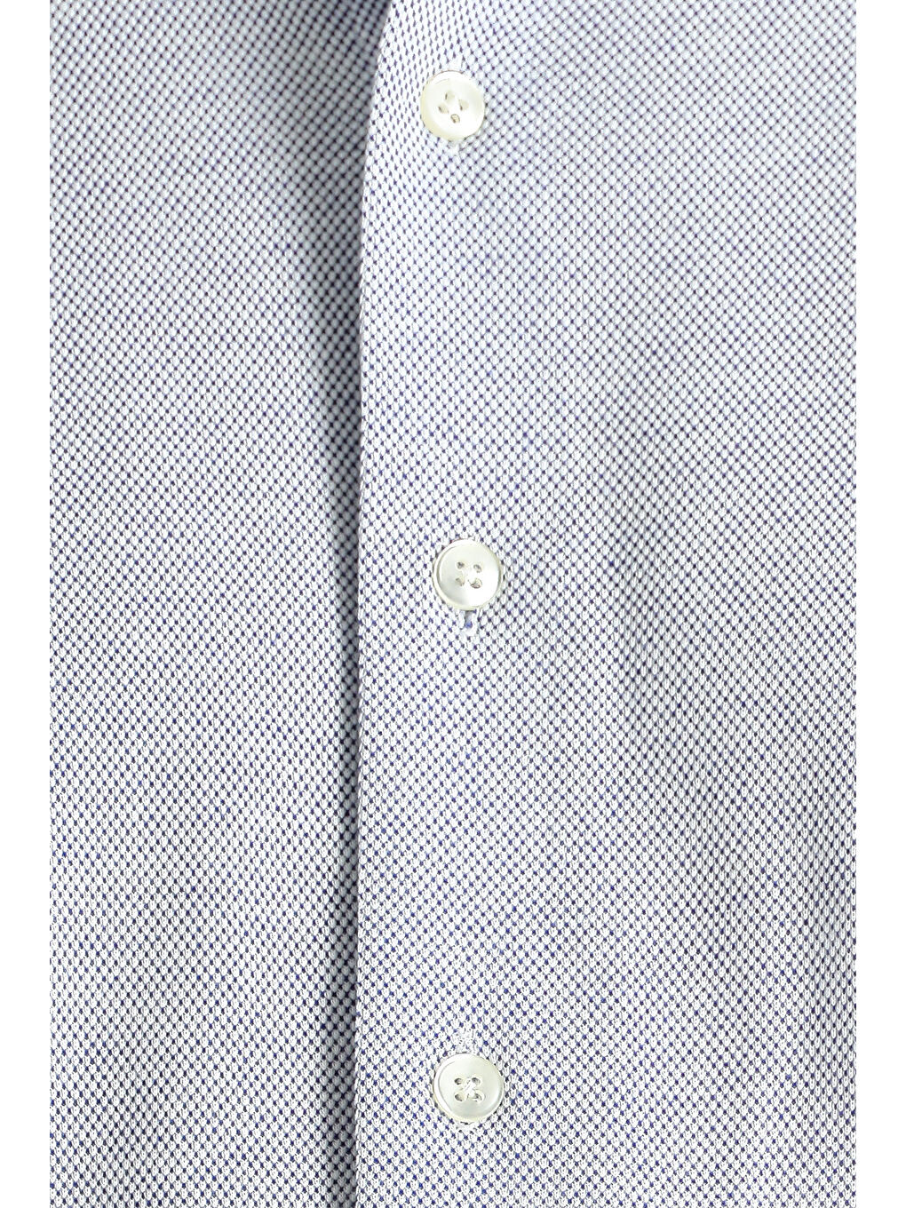 Mavi Uzun Kol Slim Fit Dar Kesim Desenli Örme Pamuk Gömlek-3