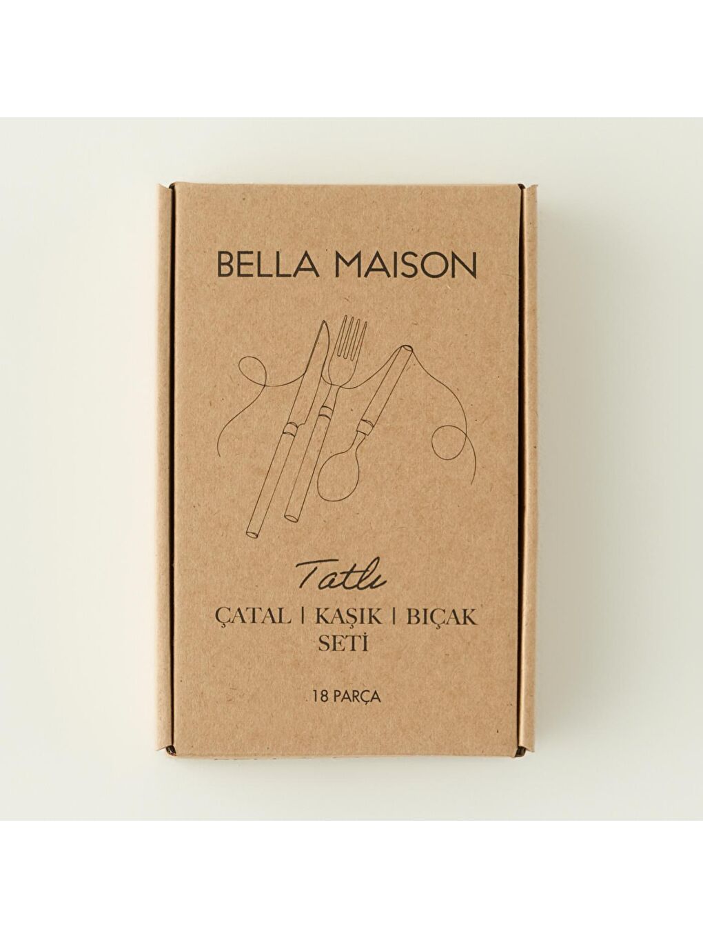 Bella Maison Gri Vintage 18 Parça 6 Kişilik Tatlı Çatal Kaşık Bıçak Takımı Silver - 6