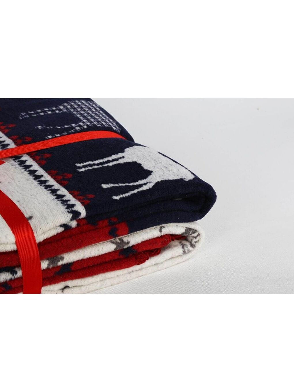 Beyaz Tek Kişilik Pamuklu Battaniye Bonheur-3