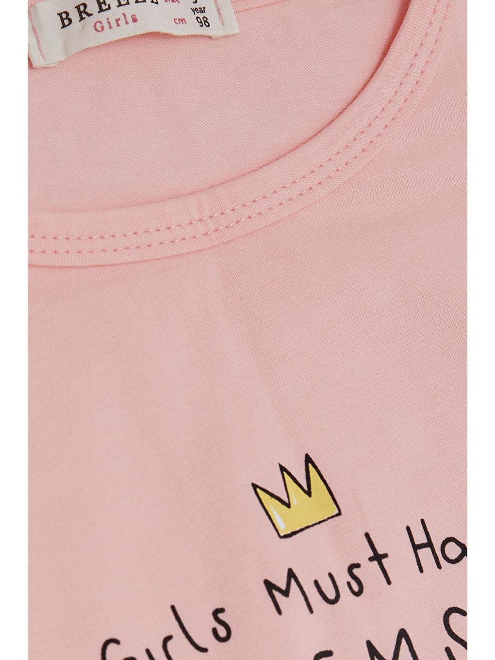 Pembe Kız Çocuk Şortlu Takım Eğlence Zamanı Somon (3-8 Yaş)-4