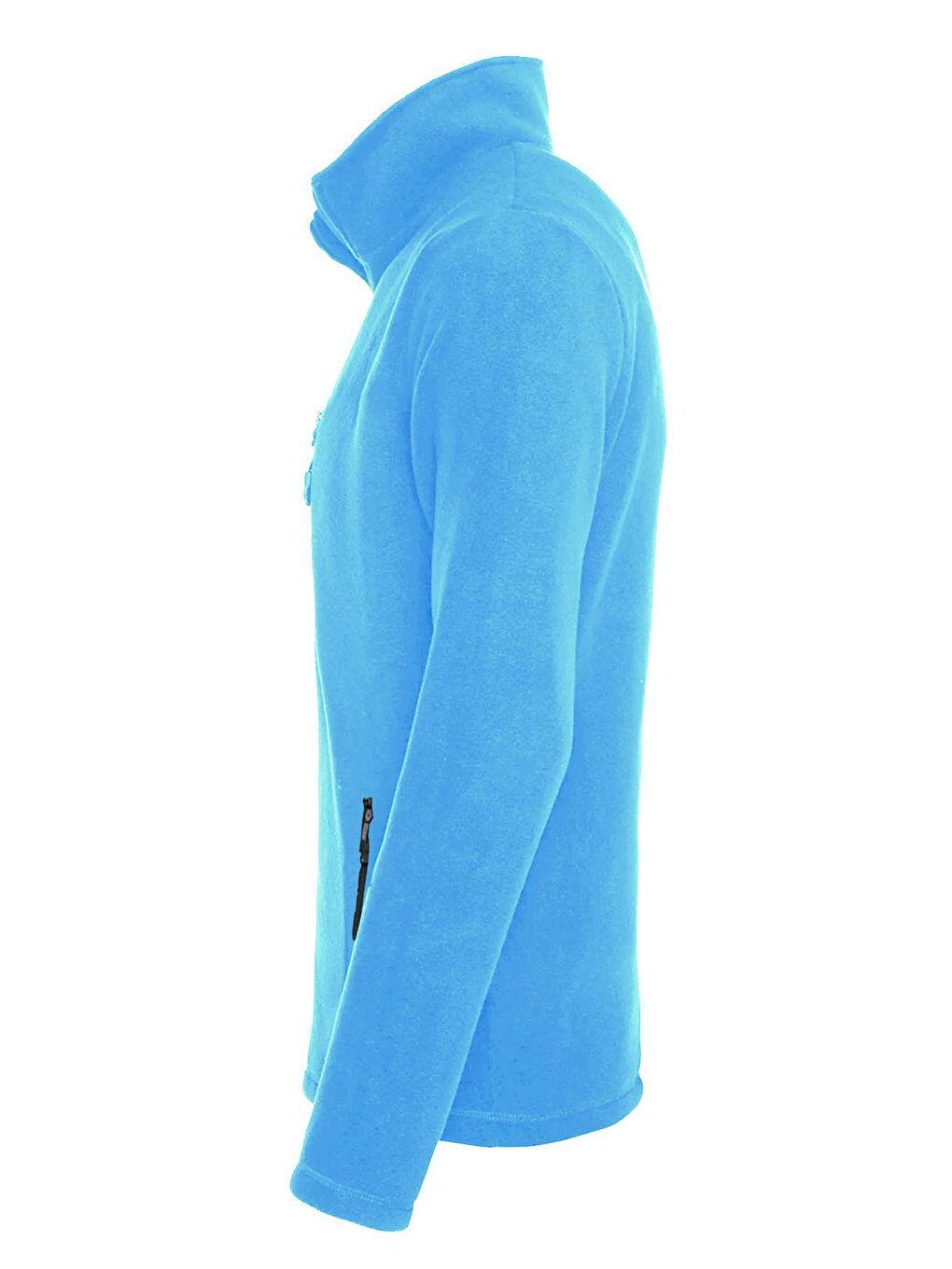 Kahverengi Polar Tam  3 Cepli Outdoor Polar Erkek Fermuarlı Sweatshirt Hırka-2