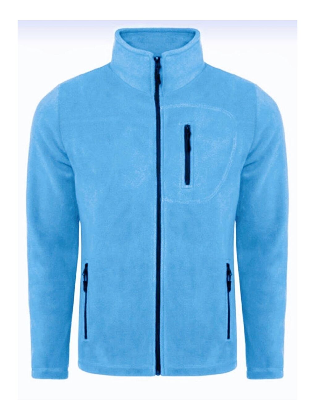 Kahverengi Polar Tam  3 Cepli Outdoor Polar Erkek Fermuarlı Sweatshirt Hırka-4