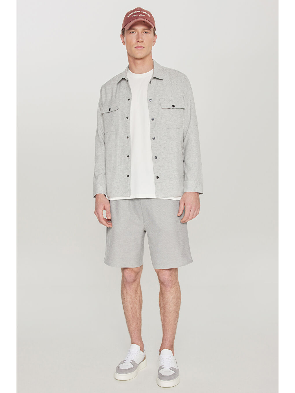 Erkek Lacivert-Siyah 2'li Paket Pamuklu Beli Bağlamalı Yan Cepli Standart Fit Örme Şort-2