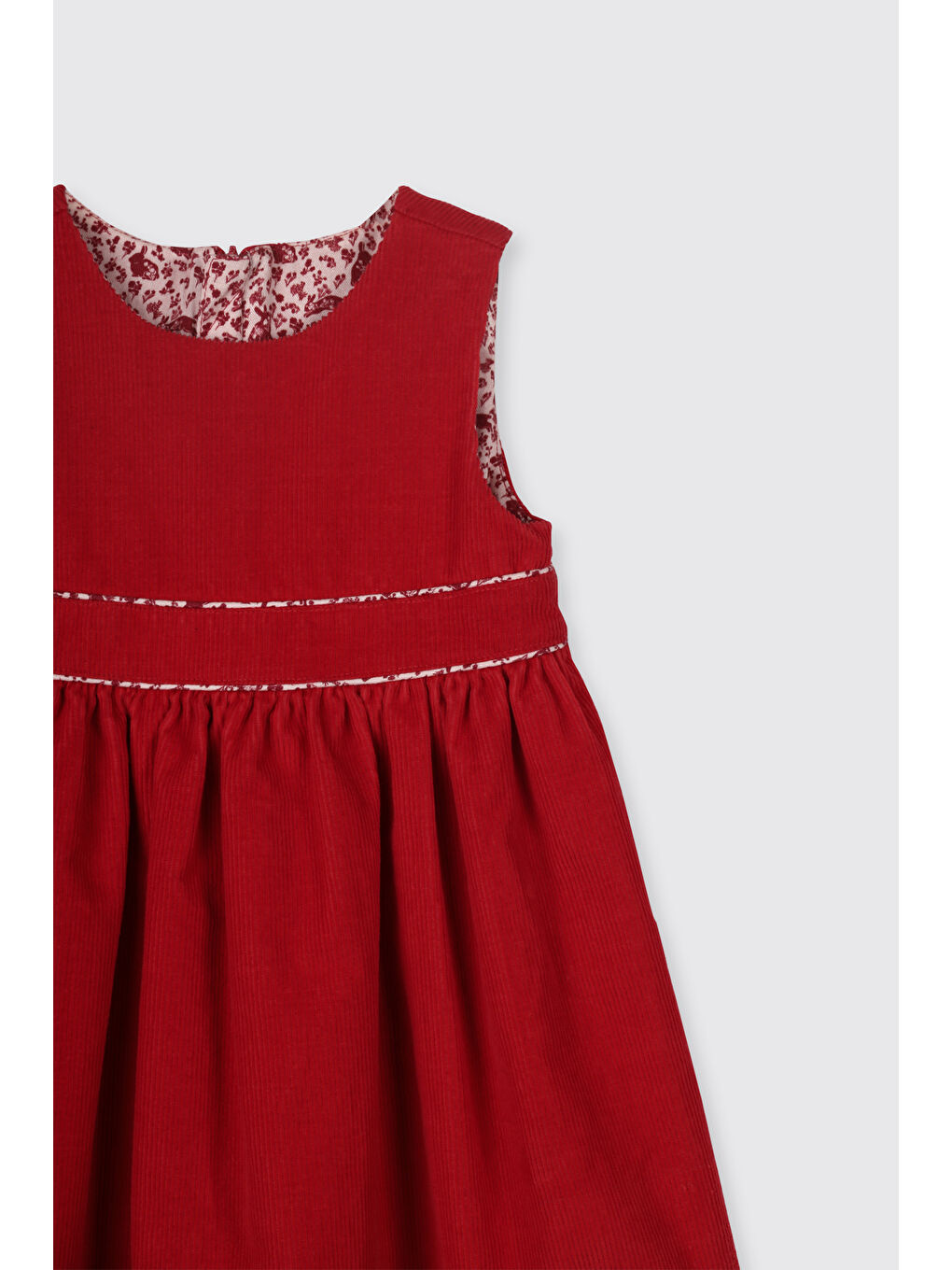 Kız Bebek Kadife Kırmızı Elbise-2