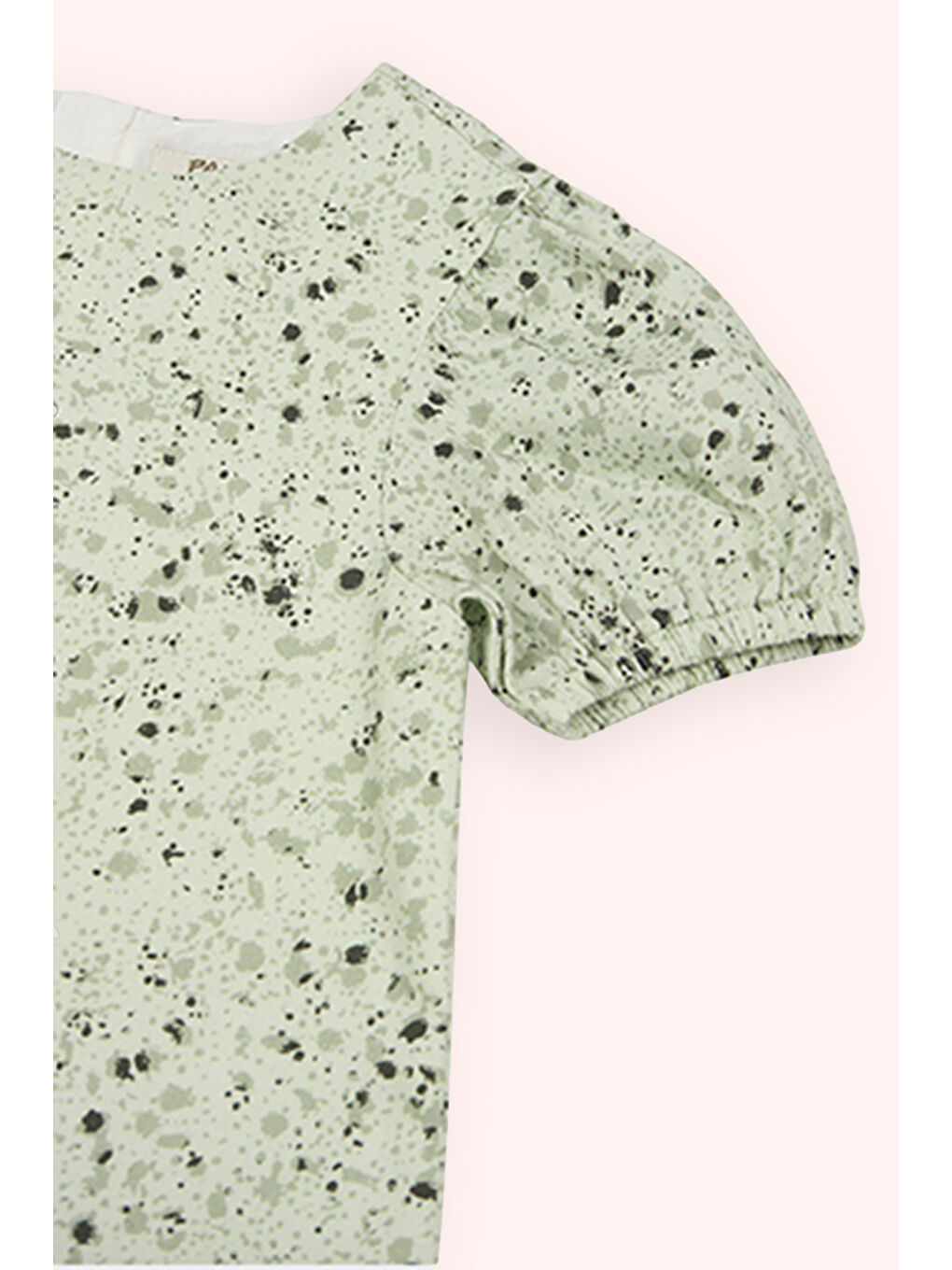 Kız Bebek Desenli Yeşil Elbise-1