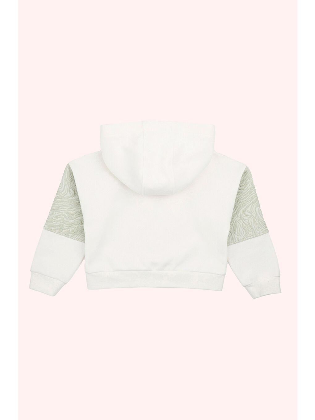 Kız Bebek Fermuarlı Ekru Sweatshirt-3