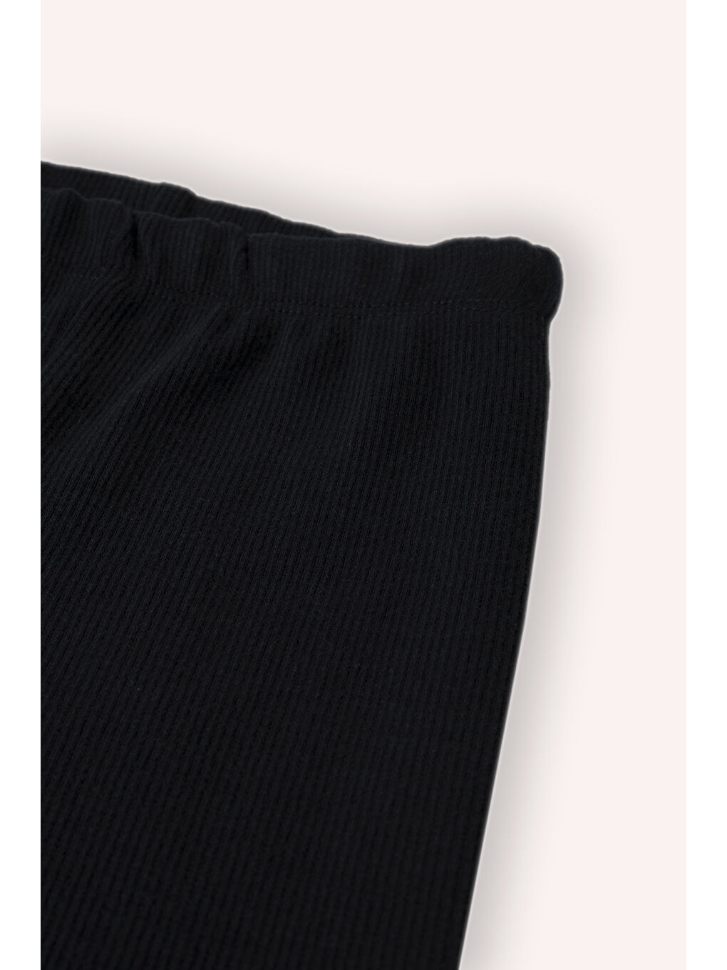 Kız Bebek Beli Lastikli Siyah Lila 2'li Tayt Seti-2