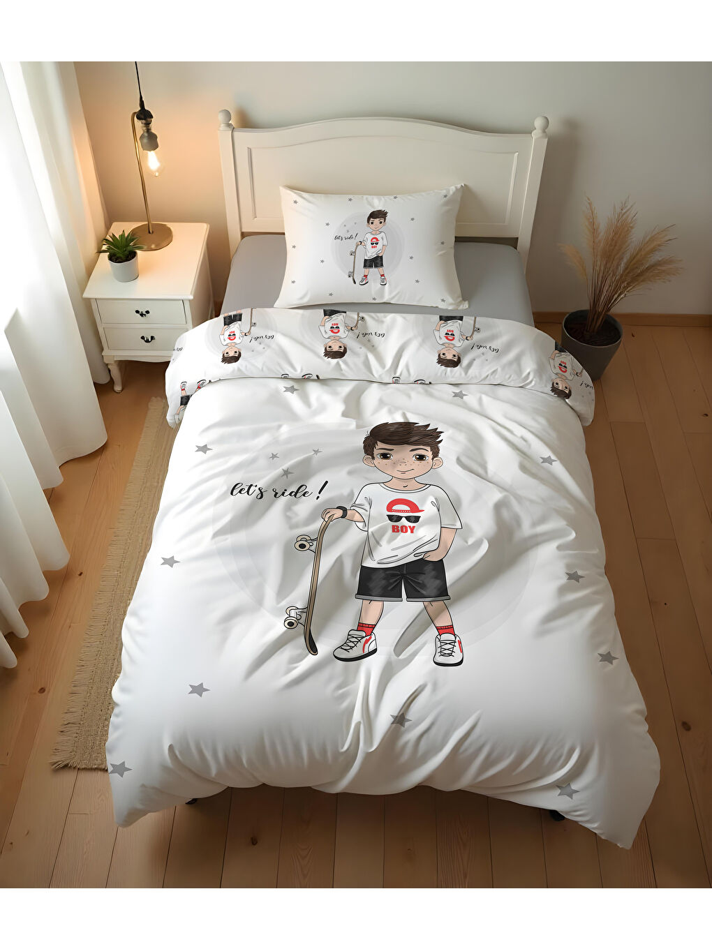 Karışık Kaykaycı Genç Desenli Nevresim Takımı