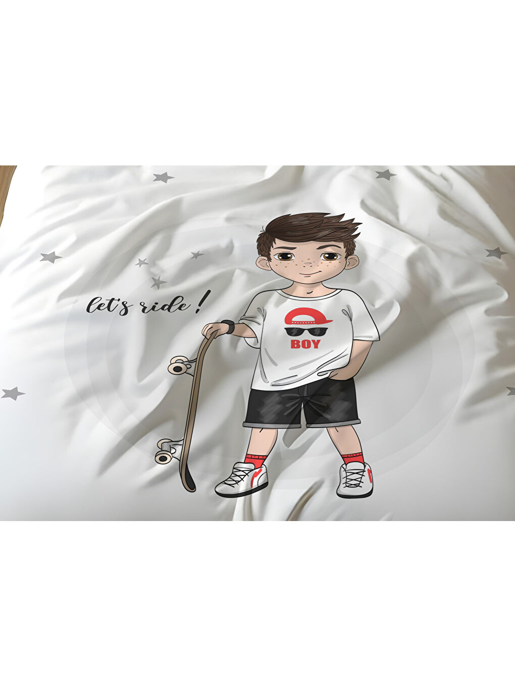 Karışık Kaykaycı Genç Desenli Nevresim Takımı-2