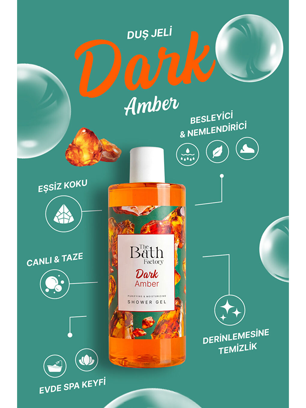 Nemlendirici Ve Besleyici Dark Amber Duş Jeli 400 ml-1