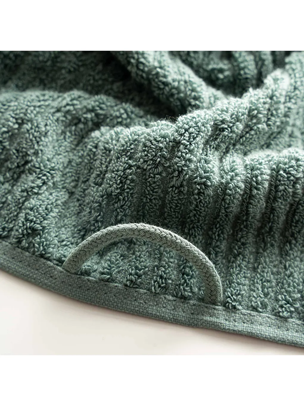 Anisa El Yüz Havlusu %100 Pamuk Penye Jakarlı Yeşil 50x90 Cm-1