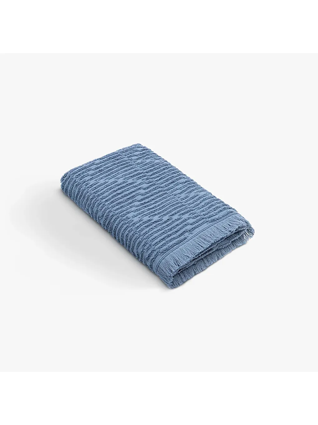 Anisa El Yüz Havlusu %100 Pamuk Penye Jakarlı Mavi 50x90 Cm