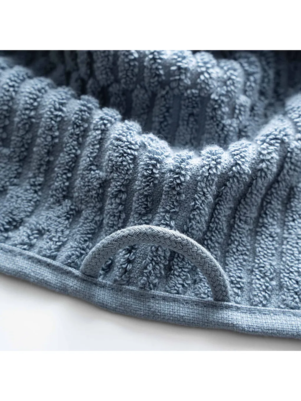 Anisa El Yüz Havlusu %100 Pamuk Penye Jakarlı Mavi 50x90 Cm-2