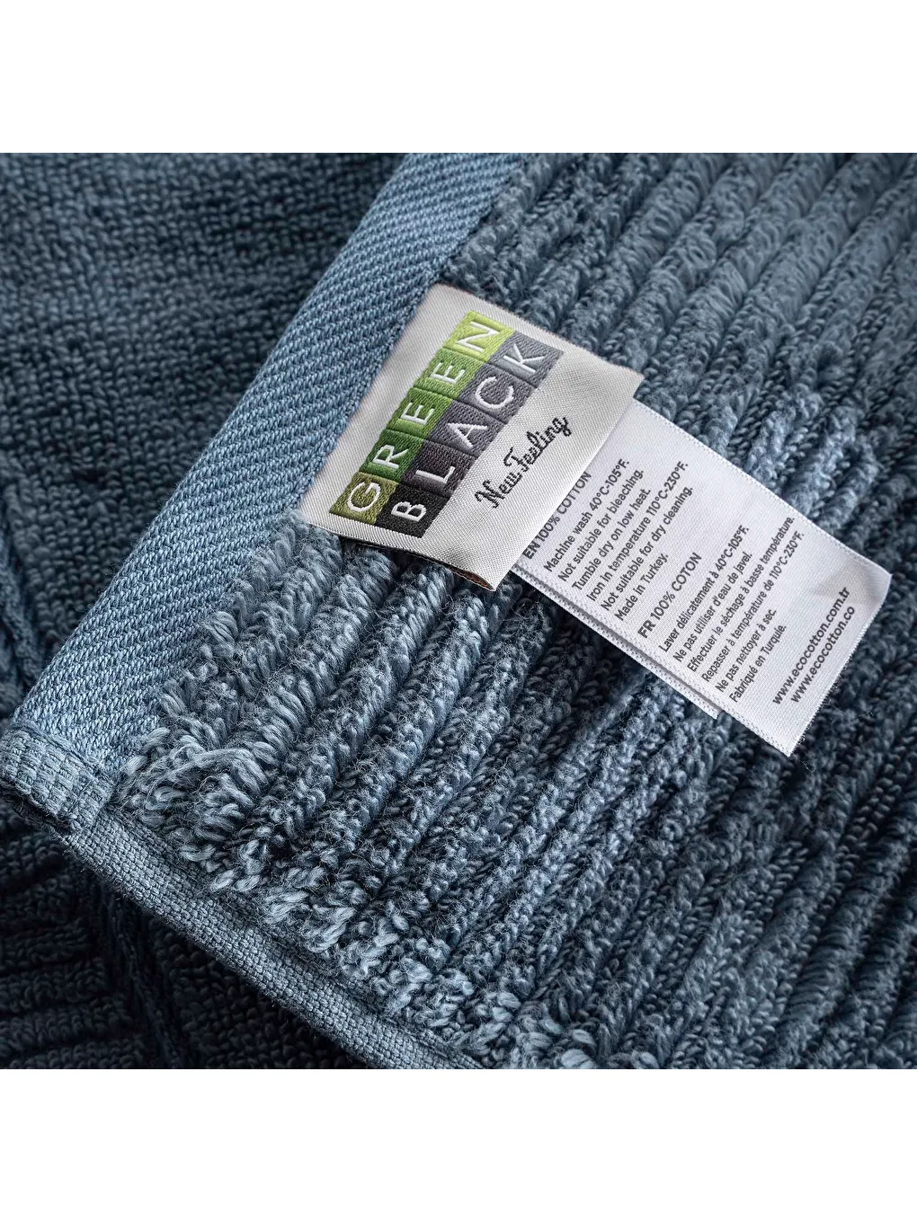 Eliza Banyo Havlusu %100 Pamuk Mavi 80x150 Cm-3