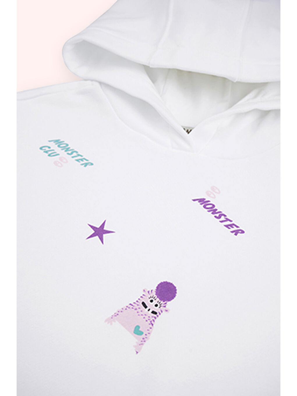 Kız Çocuk Beyaz Desenli 2'li Eşofman Takım-3