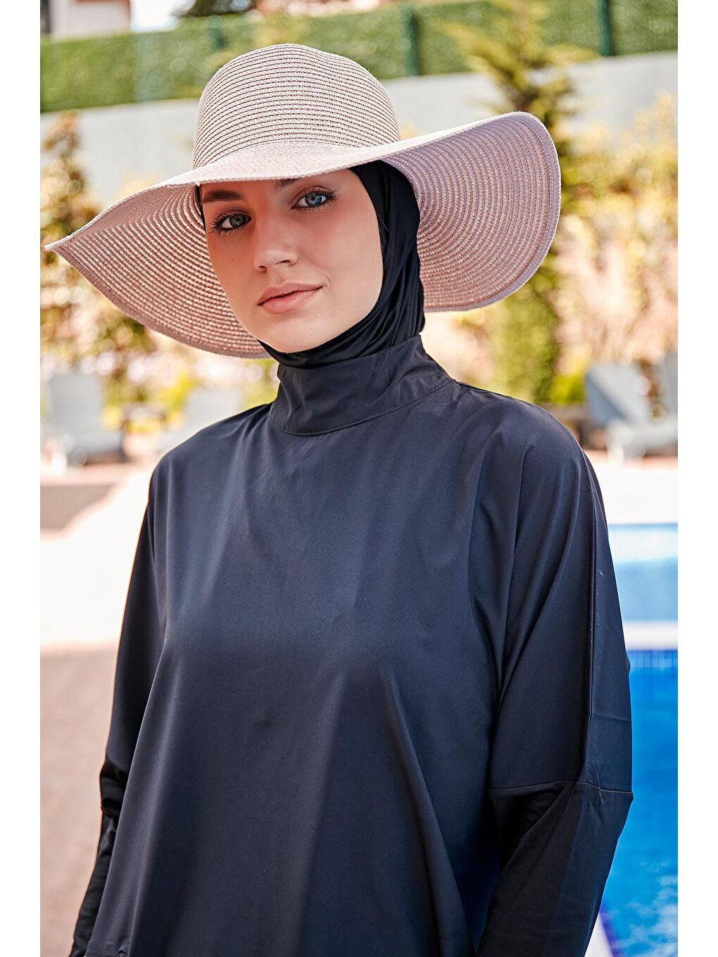 Bej Geniş Hasır Şapka 14232-1