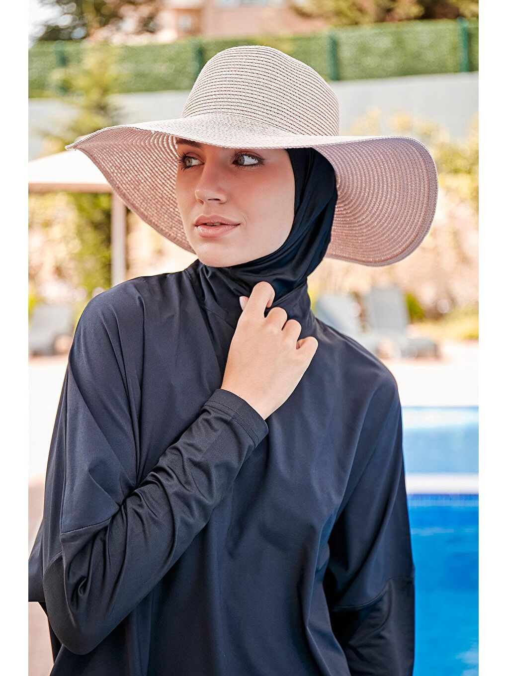 Bej Geniş Hasır Şapka 14232-2