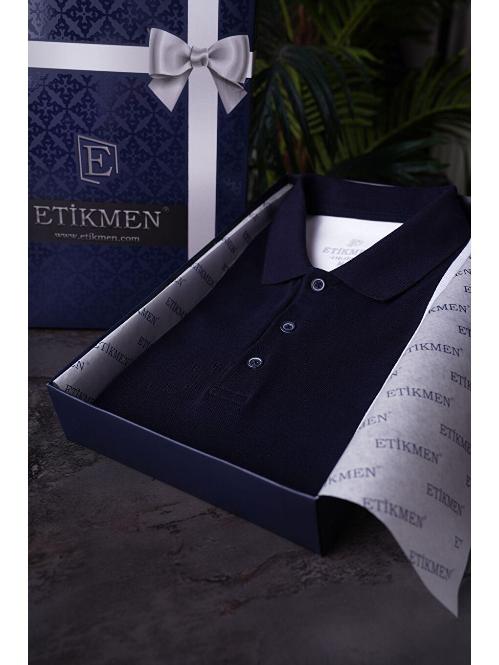 Bej Lacivert Çift Renkli Erkek Polo Yaka Tişört-5