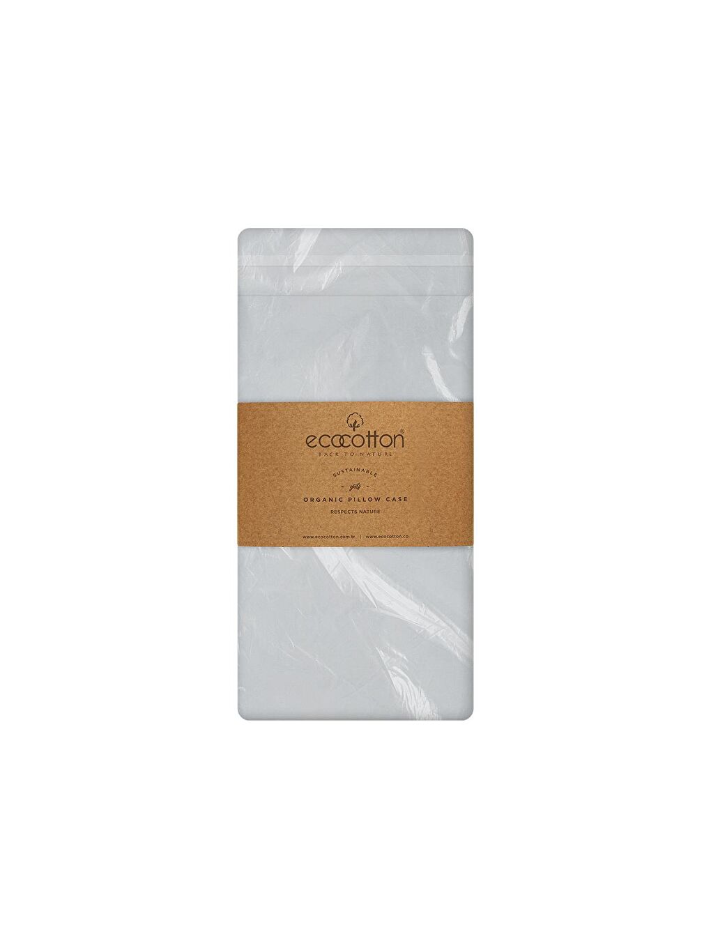 Ekru 2'li Düz Yastık Kılıfı %100 Organik Pamuk Perkal Krem 50x70 Cm-3