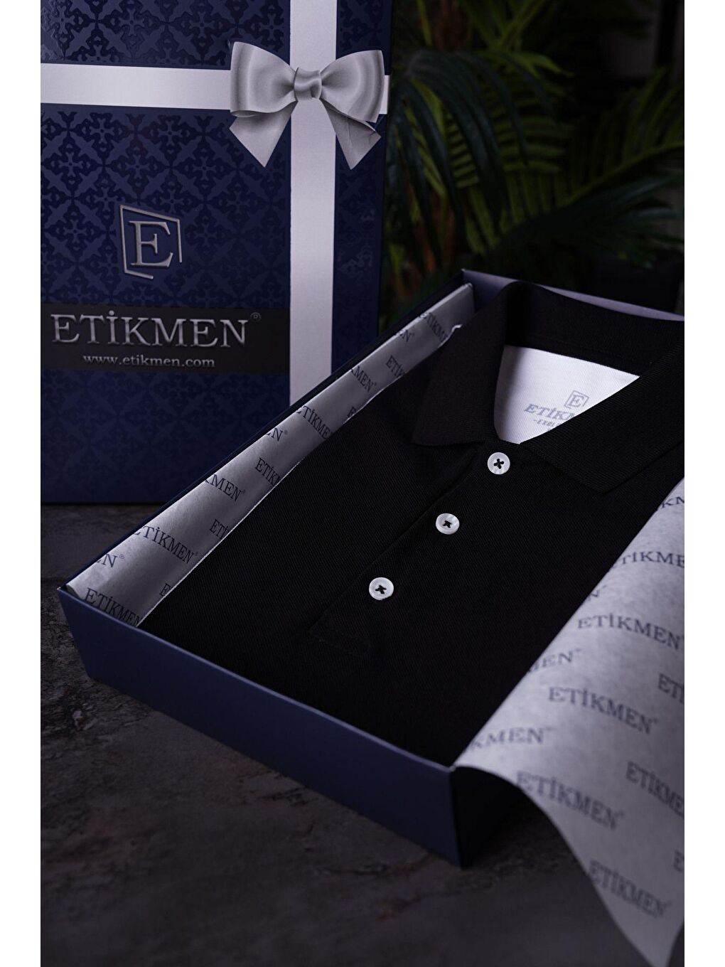 Beyaz Siyah Çift Renkli Erkek Polo Yaka Tişört-6