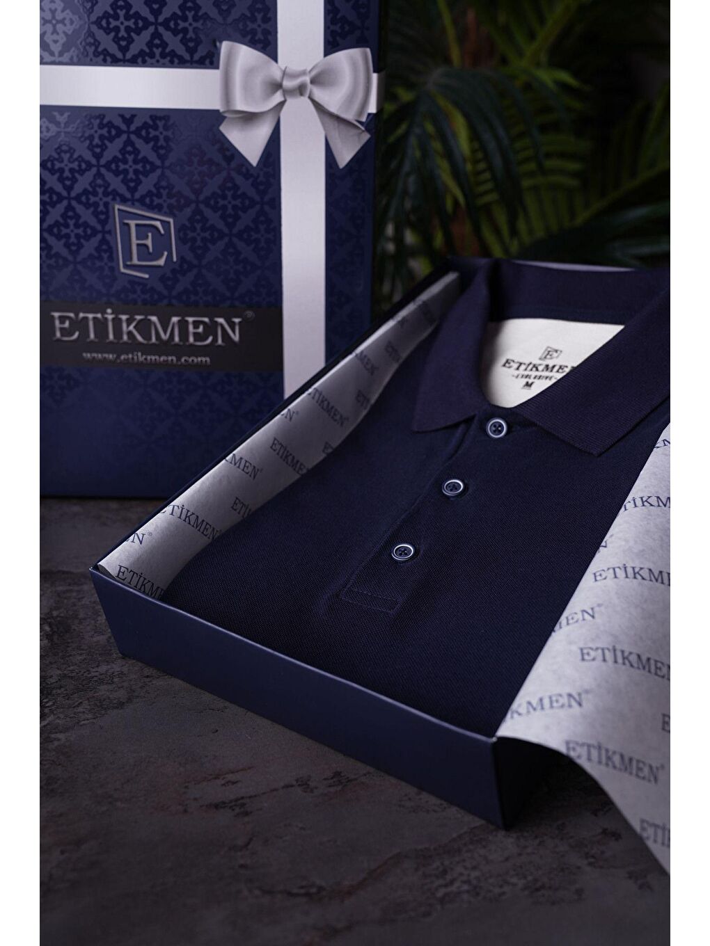 Gri Lacivert Çift Renkli Erkek Polo Yaka Tişört-6