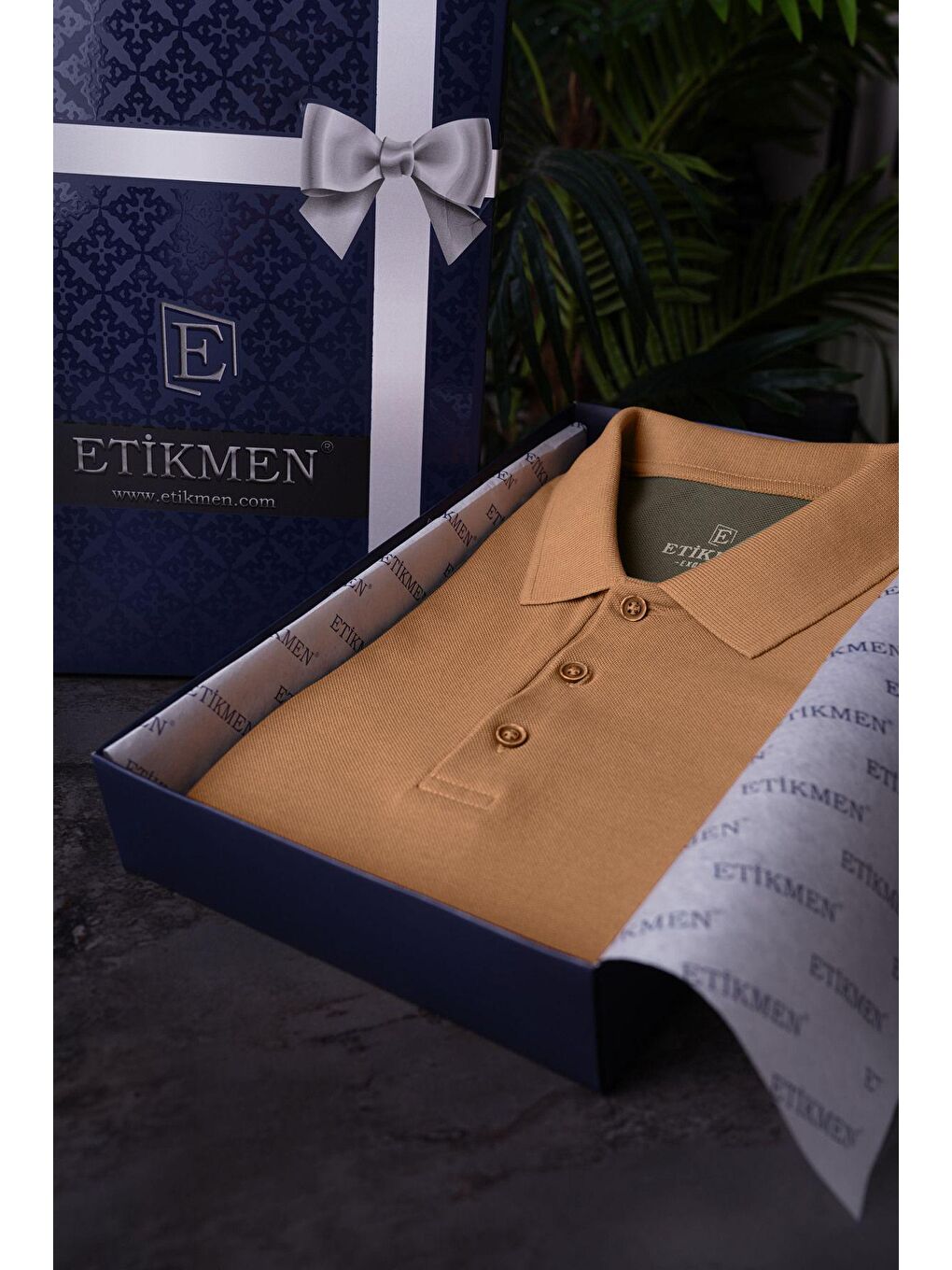 Haki Taba Çift Renkli Erkek Polo Yaka Tişört-6