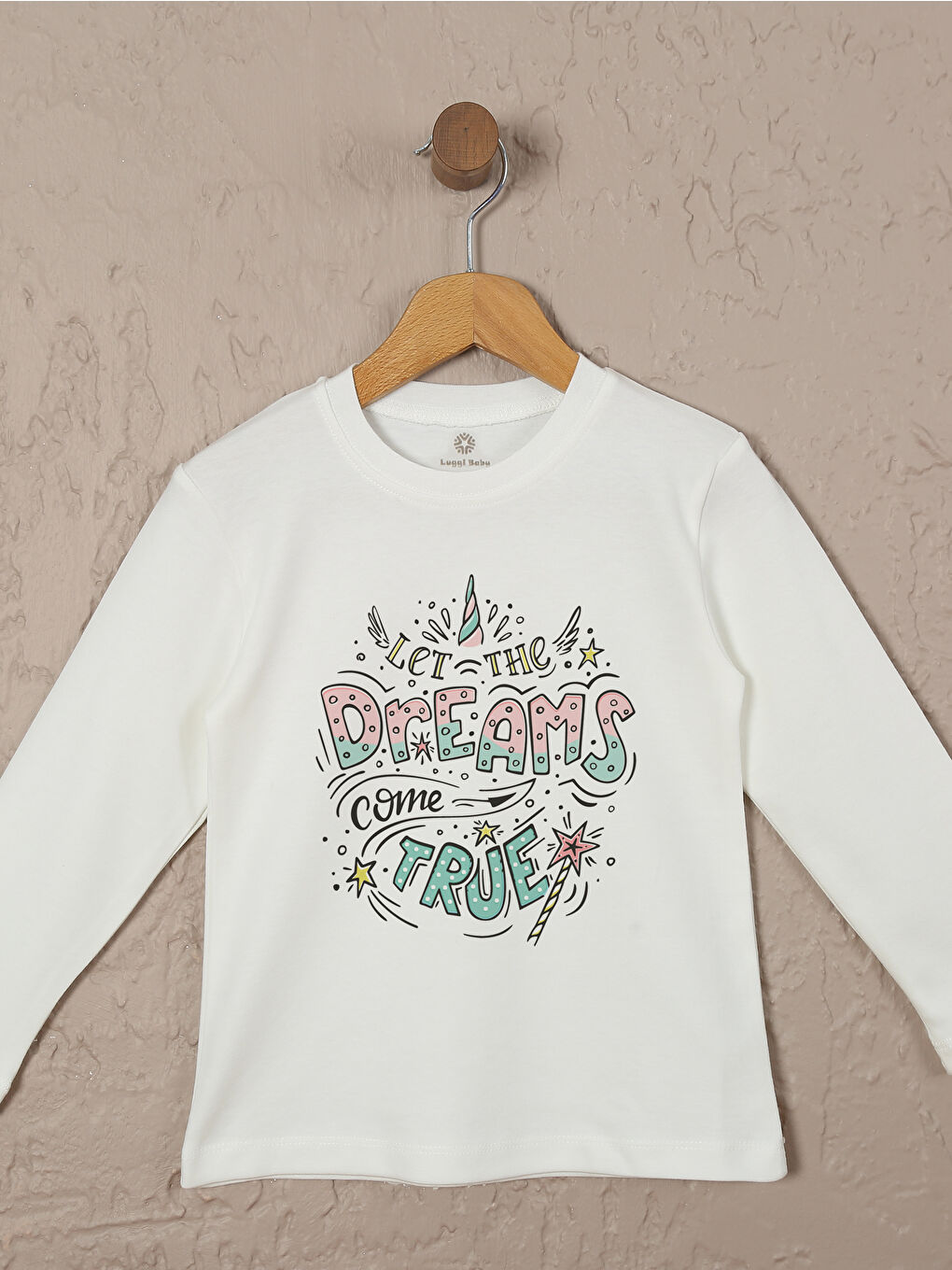 Yeşil Bisiklet Yaka Uzun Kollu Kız Çocuk Pijama Takımı-1