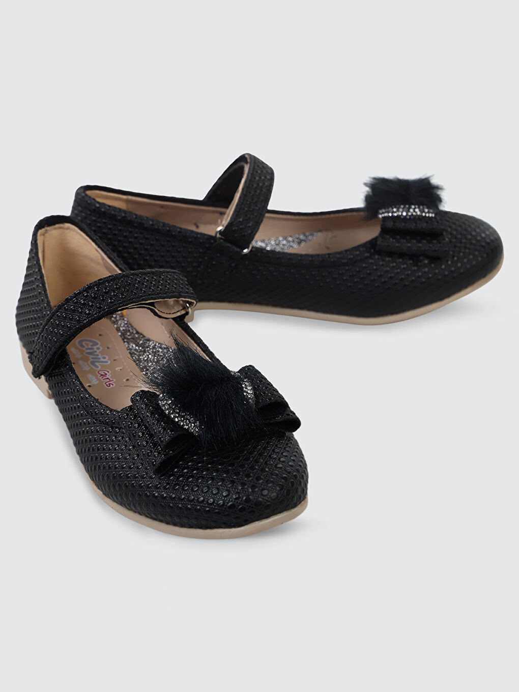 Kız Çocuk Babet Ayakkabı 31-35 Numara Siyah-3