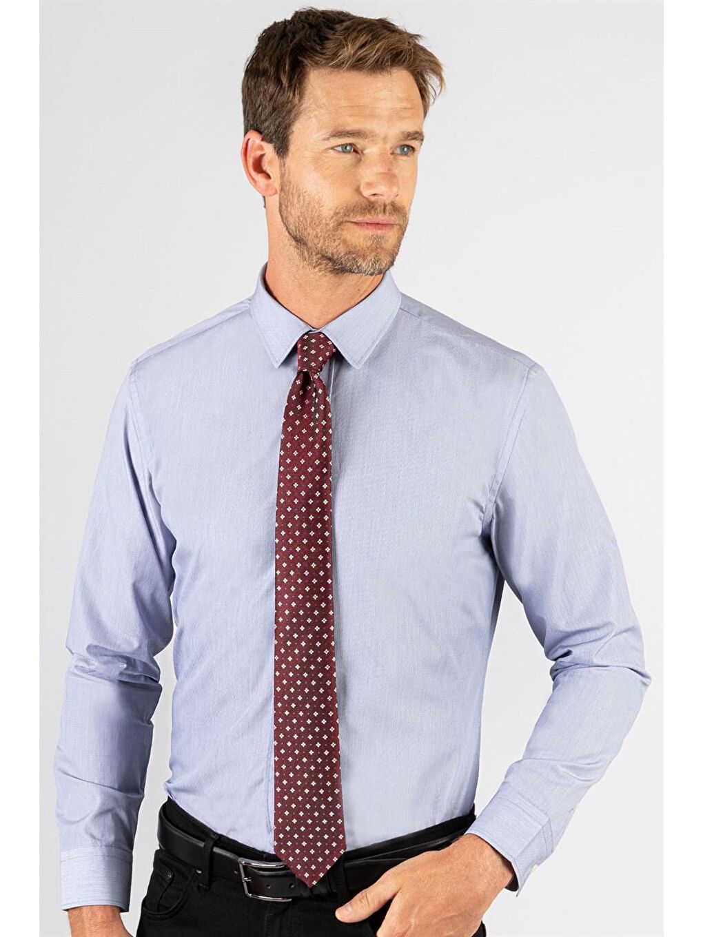 Slim Fit Premium Seri %100 Cotton Erkek Mavi Gömlek