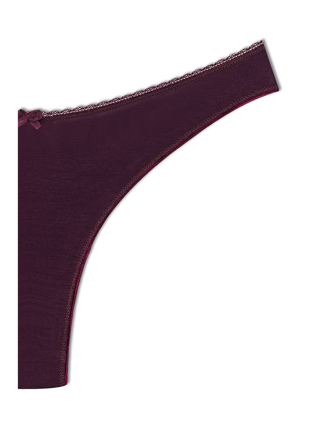 Mor Pamuklu Yüksek Bel Brazil Kadın Külot 3'lü-9