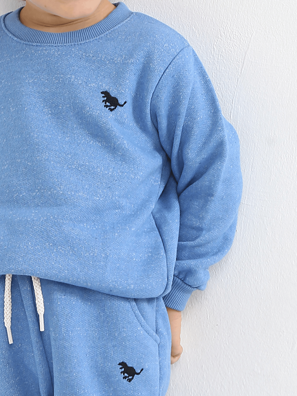 İndigo Bisiklet Yaka Erkek Bebek Basic Sweatshirt ve Eşofman Alt 2'li Takım-4