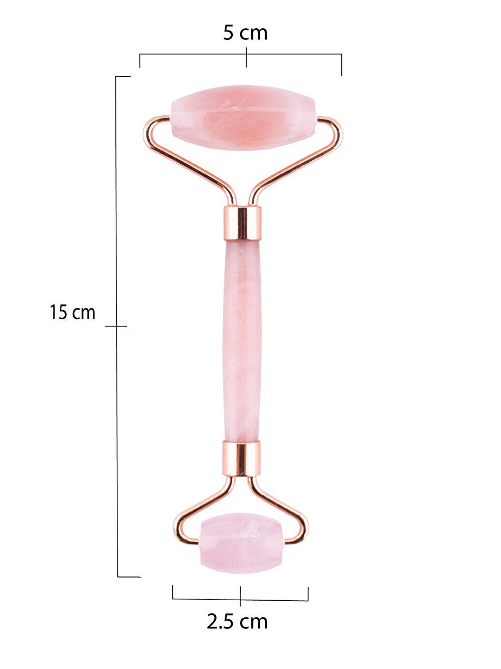 Pembe Kuvars Quartz Face Roller & Guasha Yüz Masaj Aleti Takımı Masaj Taşı Doğaltaş Premium-2