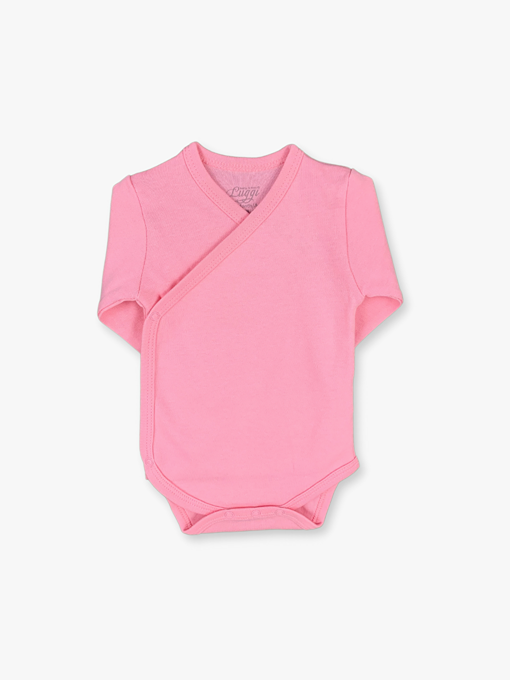 Luggi Baby Pembe Zarf Yaka Uzun Kollu Kız Bebek 2’li Takım - 1