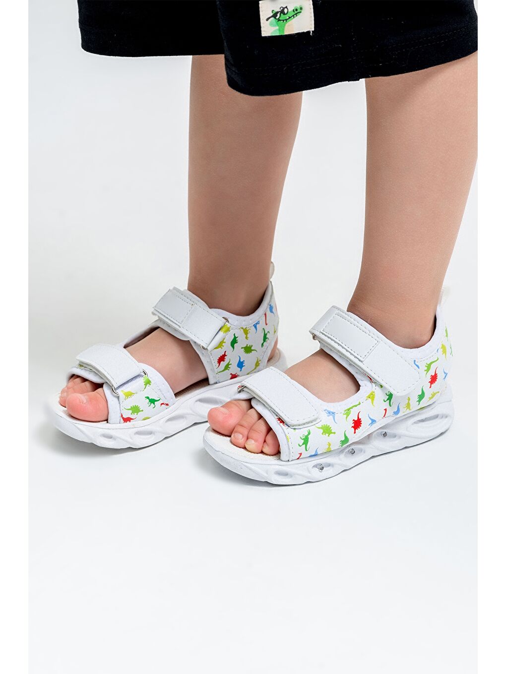 Erkek Çocuk Beyaz Işıklı Anatomik Hafif Spor Sandalet