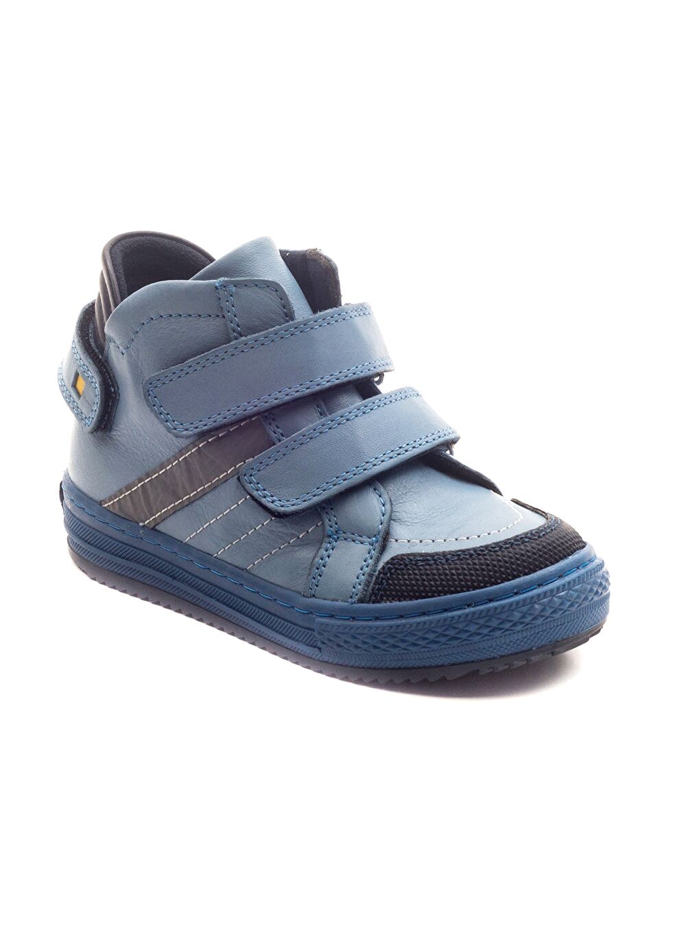 Erkek Çocuk Mavi Deri Ortopedik Destekli Çocuk Bot-1