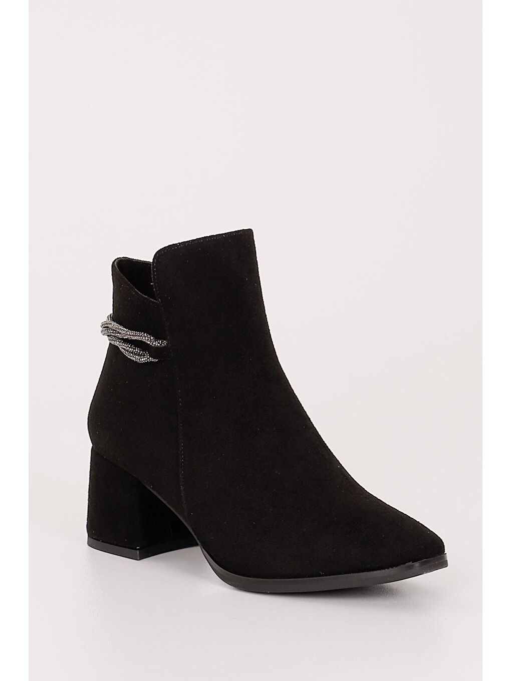 Siyah SİYAH  Kalın Topuklu Fermuarlı Kadın Günlük Bot 35105-4