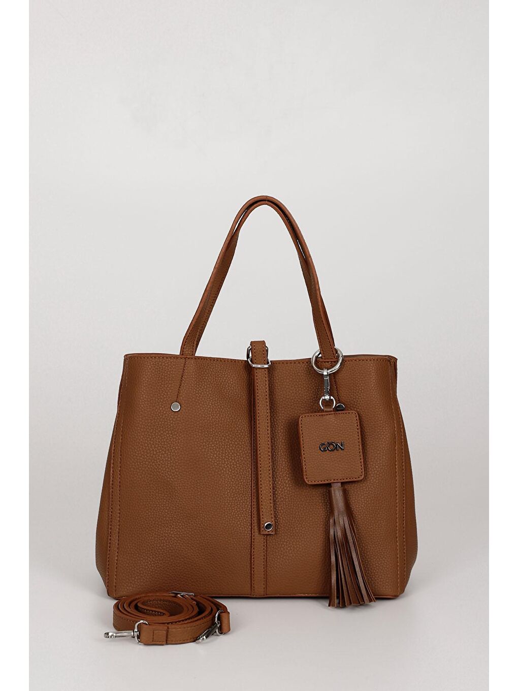 Kahverengi TABA  Büyük Boy Kadın El Ve Omuz Çantası B5025-1