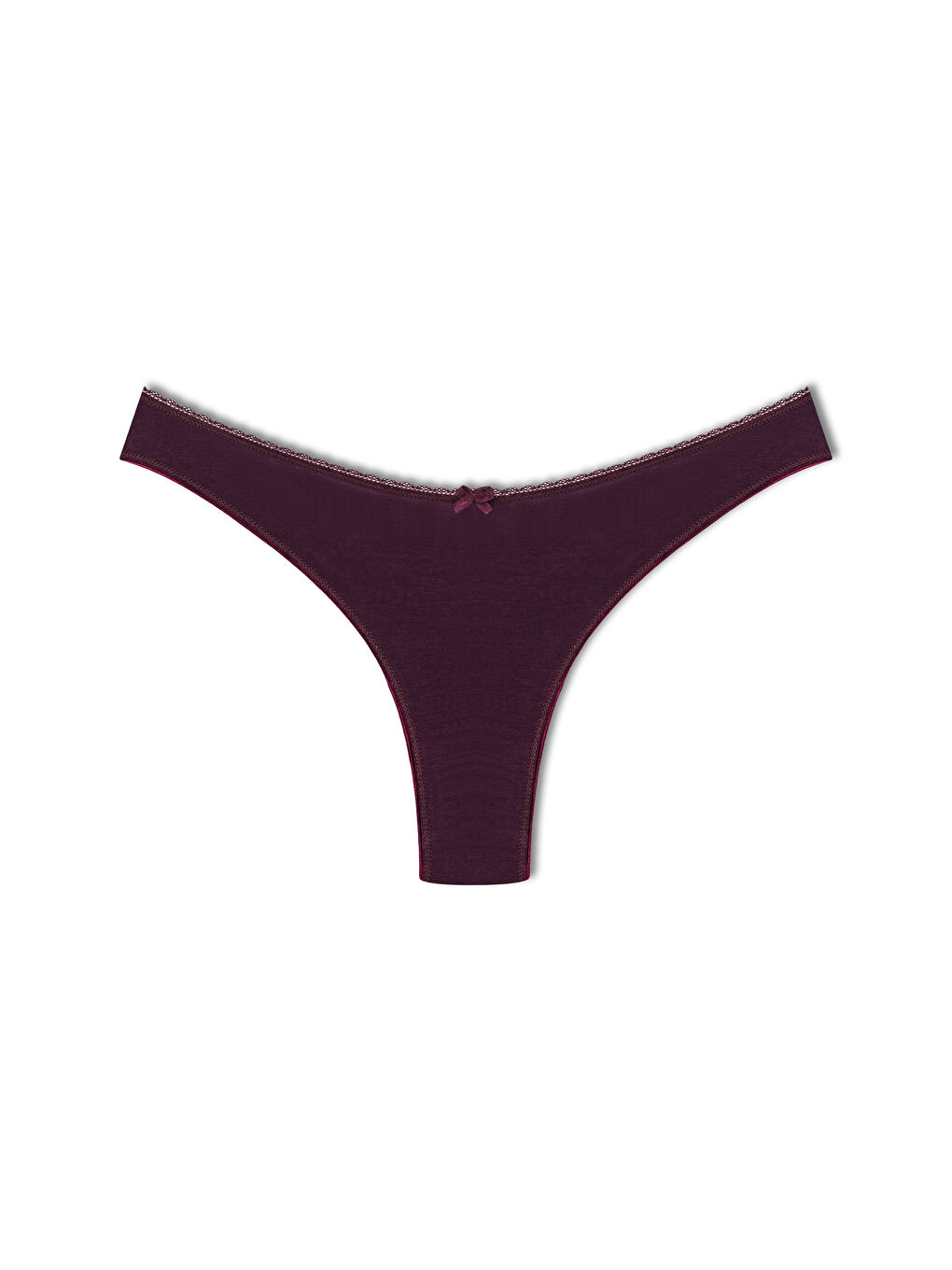 Mor Pamuklu Yüksek Bel Brazil Kadın Külot 3'lü-2