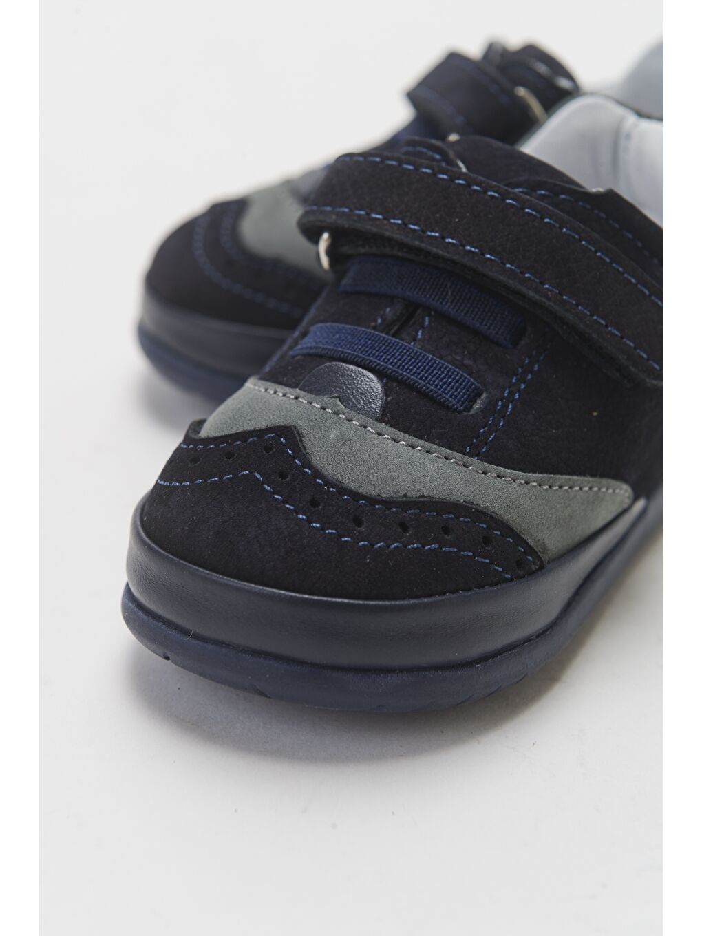 Erkek Çocuk Lacivert Hakiki Deri İlk Adım Günlük Ayakkabı