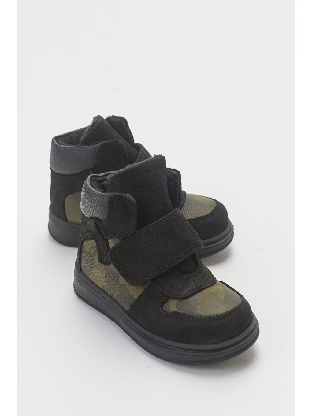 Erkek Çocuk Siyah Hakiki Deri Çocuk Bot-1